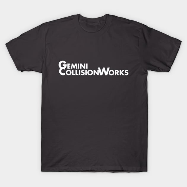 Gemini CollisionWorks Text inverse logo T-Shirt by GeminiCollisionWorks